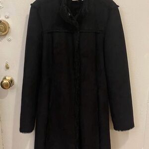 Armani Exchange Black Faux Fur Teddy Jacket